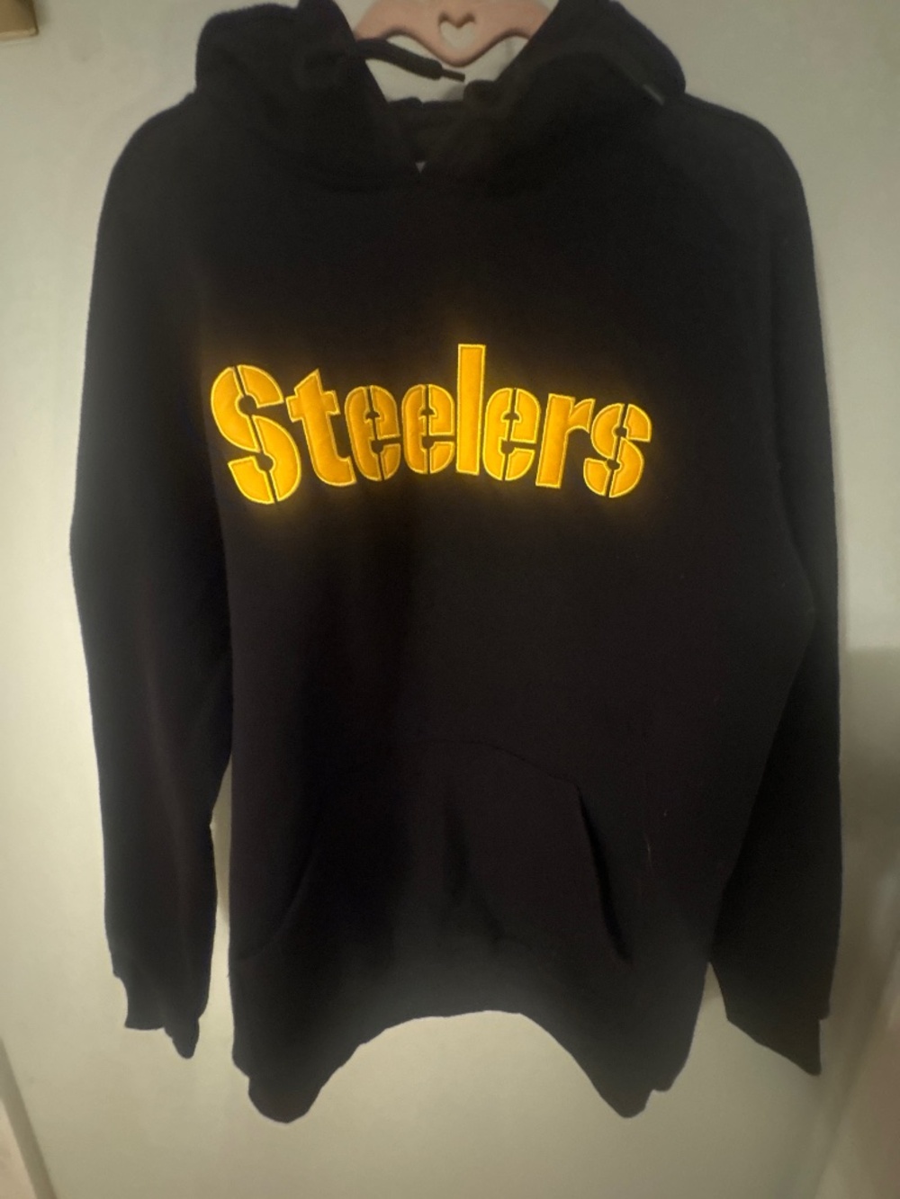 Pittsburgh Steelers NFL Black & Gold Pullover Hoodie Adult Medium